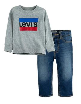 Conjunto LEVIS NP36034 Gris para bebe