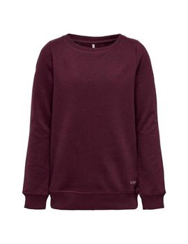 Sudadera Only 15186289 burdeos para niña