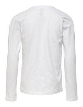 Camiseta Only 15197228 blanca para niña