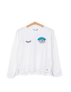 Camiseta TIFFOSI Marinnes blanca para niña