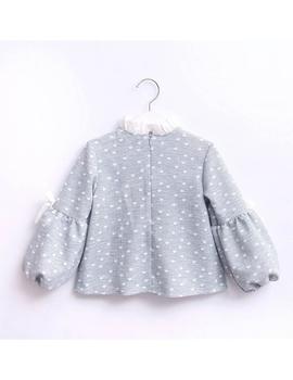 Sudadera Dadati 11907301 gris topos para niña