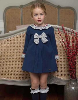 Vestido Dolce Petit 26-2259-V marino para niña