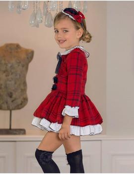 Vestido Dolce Petit 26-2221-V Rojo para niña