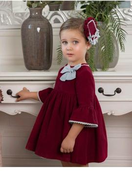 Vestido Dolce Petit 26-2232-V granate para niña