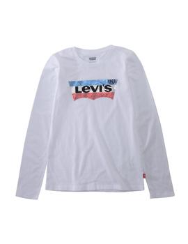 Camiseta Levis NP10677 Blanca para niña