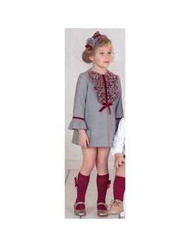 Vestido Miranda 26-0280-V granate para niña