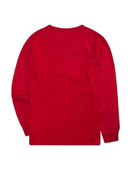 Camiseta Levis NP10117  rojo para niño