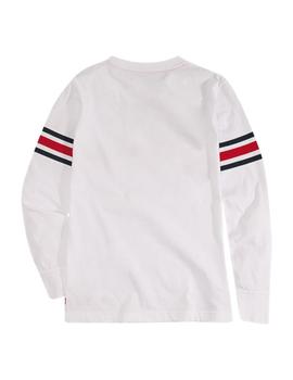 Camiseta Levis NP10137  blanca para niño
