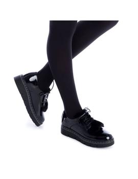 Zapato XTI Mujer Charol Negro Pelo Cordón 48392 