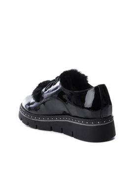 Zapato XTI Mujer Charol Negro Pelo Cordón 48392 