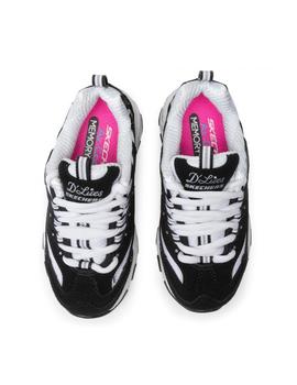 Deportivo Skecher 80587L negro/blanco para niña