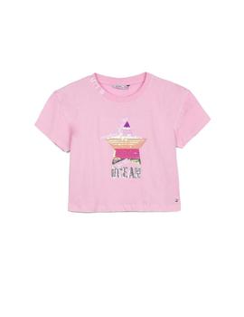 Camiseta Tiffosi Binie rosa para niña