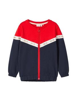 Sudadera Nameit 13173096 rojo/marino para niña