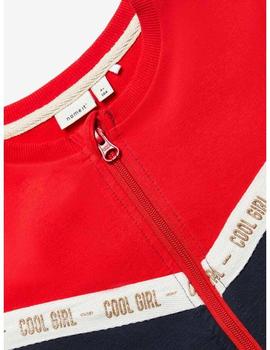 Sudadera Nameit 13173096 rojo/marino para niña