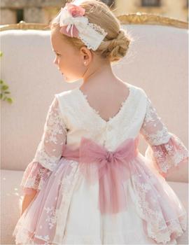 Vestido Dolce Petit 27-2200-V rosa palo para niña