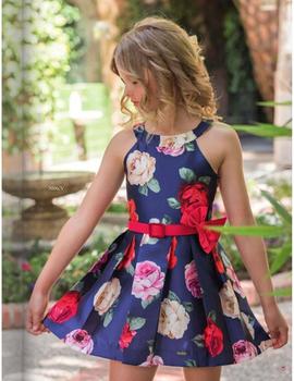 Vestido Dolce Petit 27-3006-V flores para niña