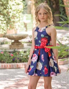 Vestido Dolce Petit 27-3006-V flores para niña