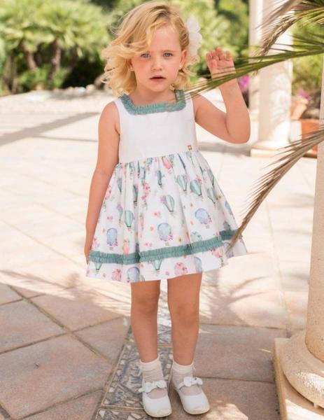 para zorro Anguila Vestido Dolce Petit 27-2293-V blanco/verde niña