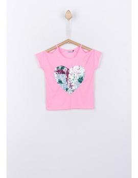 Camiseta Tiffosi Maldives Corazón rosa para niña