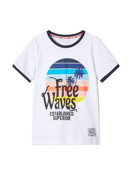 Camiseta Name It 13177280 Free Waves blanca