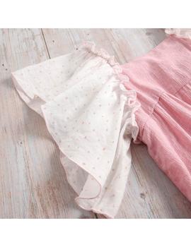 Vestido Dadati 01007011 rosa y blanco para niña