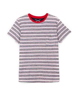 Camiseta Tiffosi Dionisio gris y roja para niño
