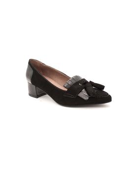 Zapato GIKO Mujer Serraje Negro Borlas 23137 