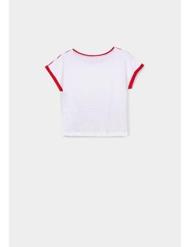Camiseta Tiffosi Marni Bonjour rojo para niña
