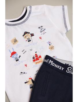 Conjunto Street Monkey 020012 blanco y marino