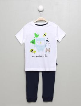 Conjunto Street Monkey 020050 blanco y marino