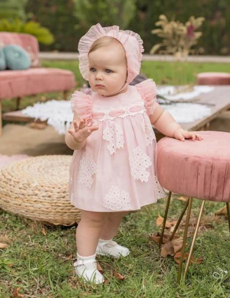 fresa innovación Puno Vestido Dolce Petit 27-2114-VBG rosa para niña