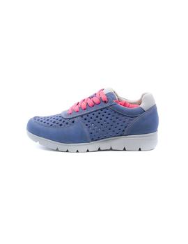 Deportivo ON FOOT Mujer Azul Perforado 15600