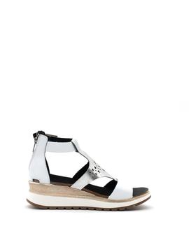 Sandalia Chacal 5139 blanco plata para mujer