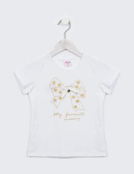 Camiseta Ativo JH4453 blanca para niña
