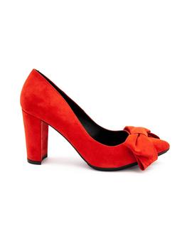 Zapato DANIELA VEGA Mujer Ante Rojo Lazo A1449