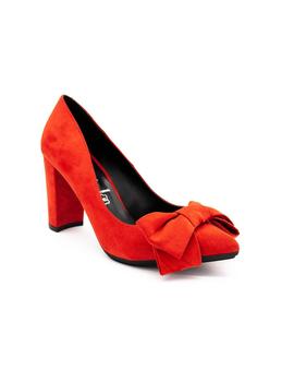Zapato DANIELA VEGA Mujer Ante Rojo Lazo A1449