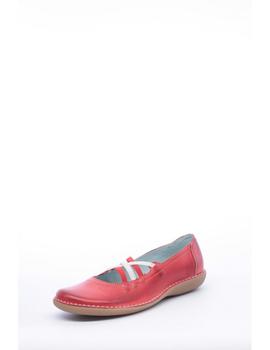 Manoletina CHACAL Mujer Rojo Con Elásticos 4600