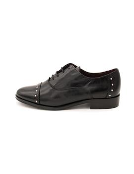 Zapato FRANK Mujer Piel Negro Tachuelas 1051  