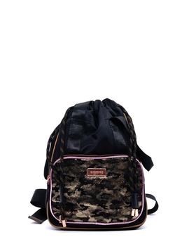 Mochila negro camuflaje mujer