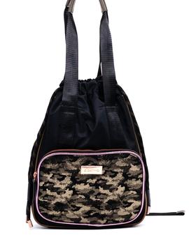 Mochila Gioseppo 60968 negro camuflaje mujer