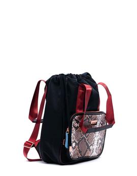 Mochila Gioseppo negro/burdeos para mujer