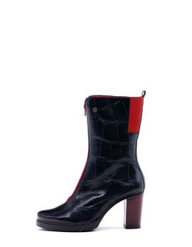 Bota Jose Saenz 7195 negro/rojo para mujer