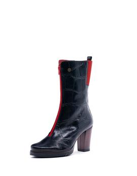 Bota Jose Saenz 7195 negro/rojo para mujer