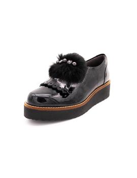 Zapato PITILLOS Mujer Charol Negro Fleco 5410