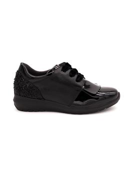 Zapato BAERCHI Mujer Piel Negro Cuña Fleco 36103 