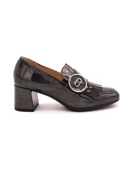 Zapato D´CHICAS Mujer Charol Gris Fleco Tacón 4831