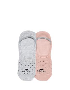 Calcetines Fluchos CA0006 rosa y gris para mujer