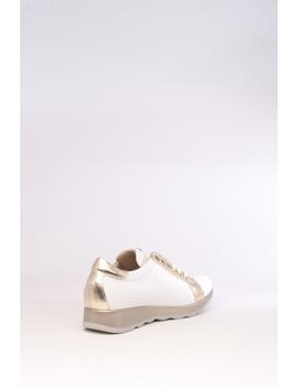 Zapato PITILLOS Mujer Piel Blanco y Oro 5620