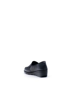 Mocasin Sport T2IN Mujer Piel Negro Cuña S-44