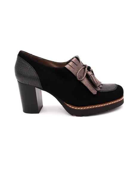 Zapato Tacón GIKO Mujer Serraje Negro